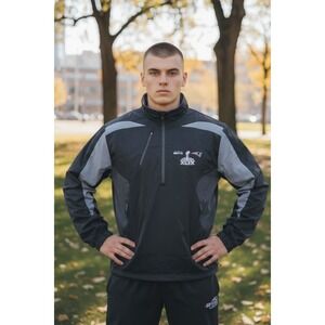 Antigua Super Bowl XLIX Seahawks vs Patriots Quarter Zip Windbreaker Mens Large